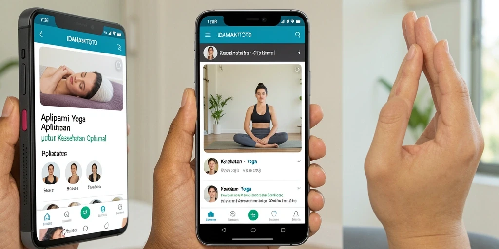 Antarmuka aplikasi IDAMANTOTO yang intuitif dan fungsional untuk Yoga.