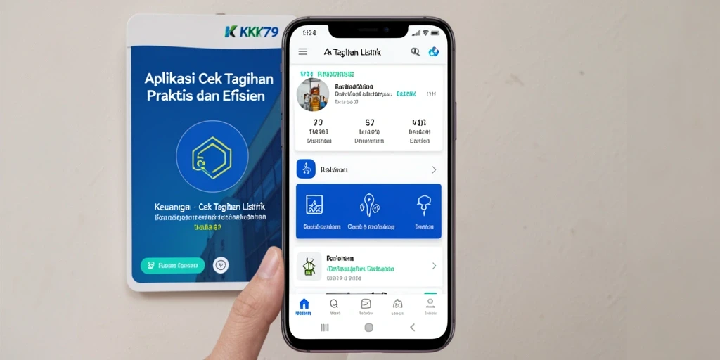 Screenshot utama KPK79 menunjukkan antarmuka cek tagihan listrik yang mudah digunakan.