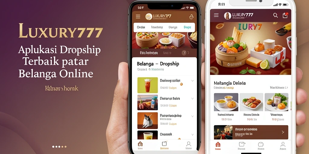 Tampilan utama LUXURY777 dengan fungsi pencarian produk dropship yang efisien.
