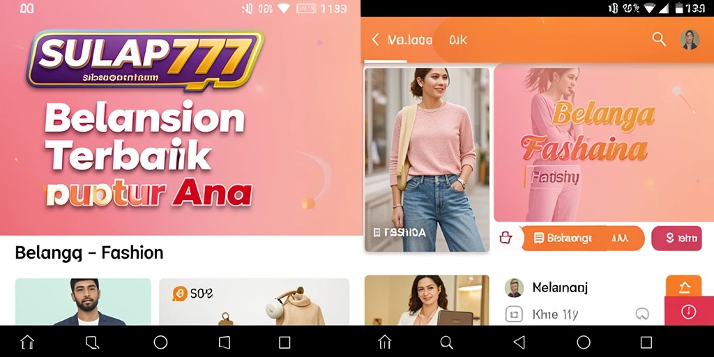 Antarmuka SULAP777 yang menarik dan mudah digunakan untuk belanja fashion.