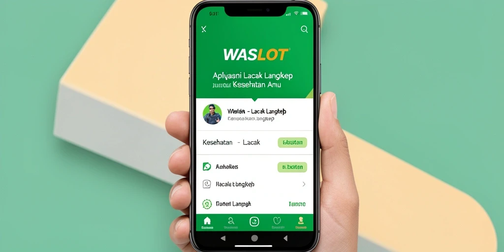 Screenshot utama WASLOT menampilkan antarmuka penghitungan langkah.